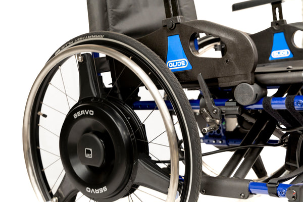 Servo-Pushrim Activated-The SERVO opens up the possibility for wheelchair users with limited strength to move around independently again and expand their personal radius of action.-Glide Products