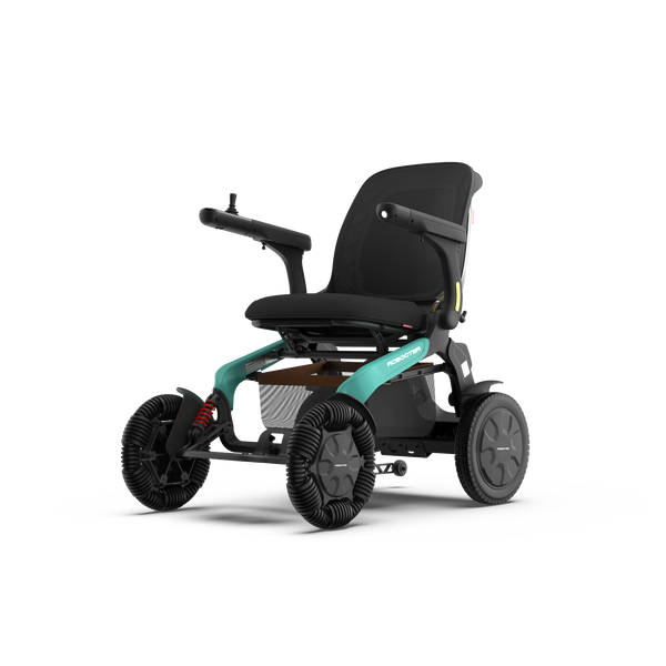 Robooter E60 Pro-Standard Powered Chairs-The model offers customizable comfort with an adjustable armrest width and reclining back options from 8-38°, 12inch wheels and a top speed of 10km/h.-Glide Products