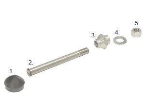 Axle G1 1/2" x 116mm Standard Post July 2005 - 60005-/spare-Glide Products