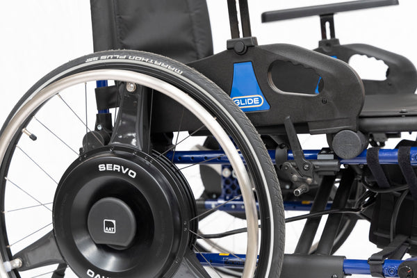 Servo-Pushrim Activated-The SERVO opens up the possibility for wheelchair users with limited strength to move around independently again and expand their personal radius of action.-Glide Products
