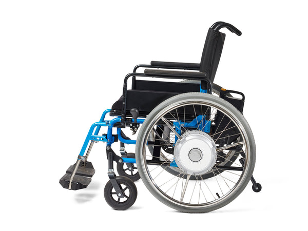 BoostGlide-Pushrim Activated-The BoostGlide operates like a manual wheelchair, but has a power assist motor to add a new level of independence.-Glide Products