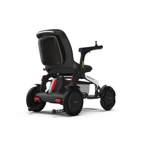Robooter E60 Pro-Standard Powered Chairs-The model offers customizable comfort with an adjustable armrest width and reclining back options from 8-38°, 12inch wheels and a top speed of 10km/h.-Glide Products