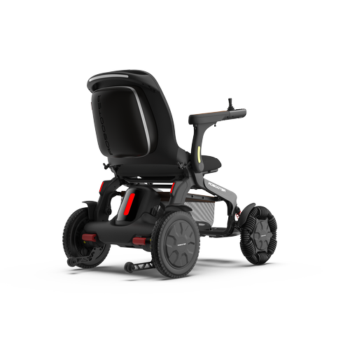 Robooter E60 Pro-Standard Powered Chairs-The model offers customizable comfort with an adjustable armrest width and reclining back options from 8-38°, 12inch wheels and a top speed of 10km/h.-Glide Products