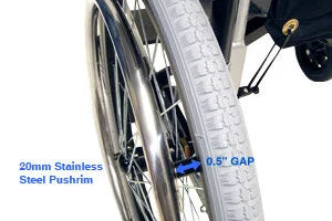 Pushrim 24" 0.5" Gap 20mm Diameter Tube 13051-/spare-Glide Products